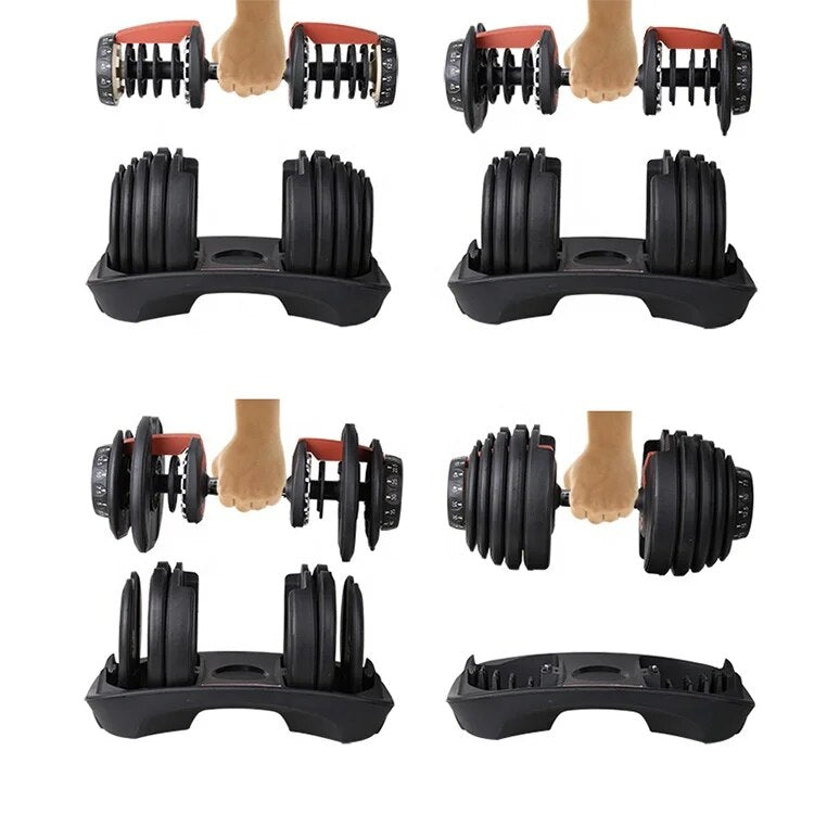 Halter Regulável de 2 à 24 Kg Profissional | + Extensor Elástico de Academia de Brinde