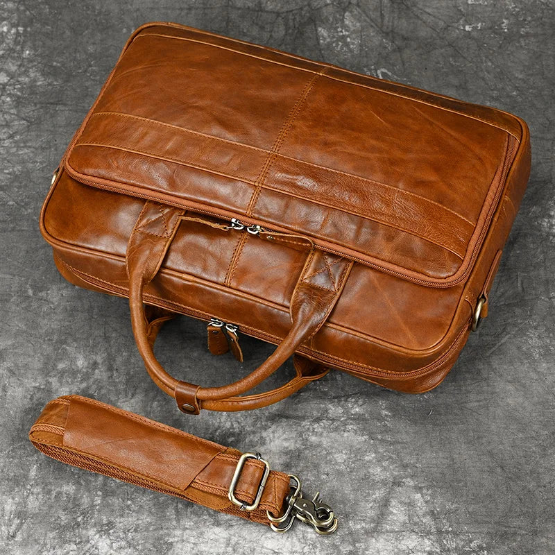 Bolsa Maleta Business Fausto Couro Retrô