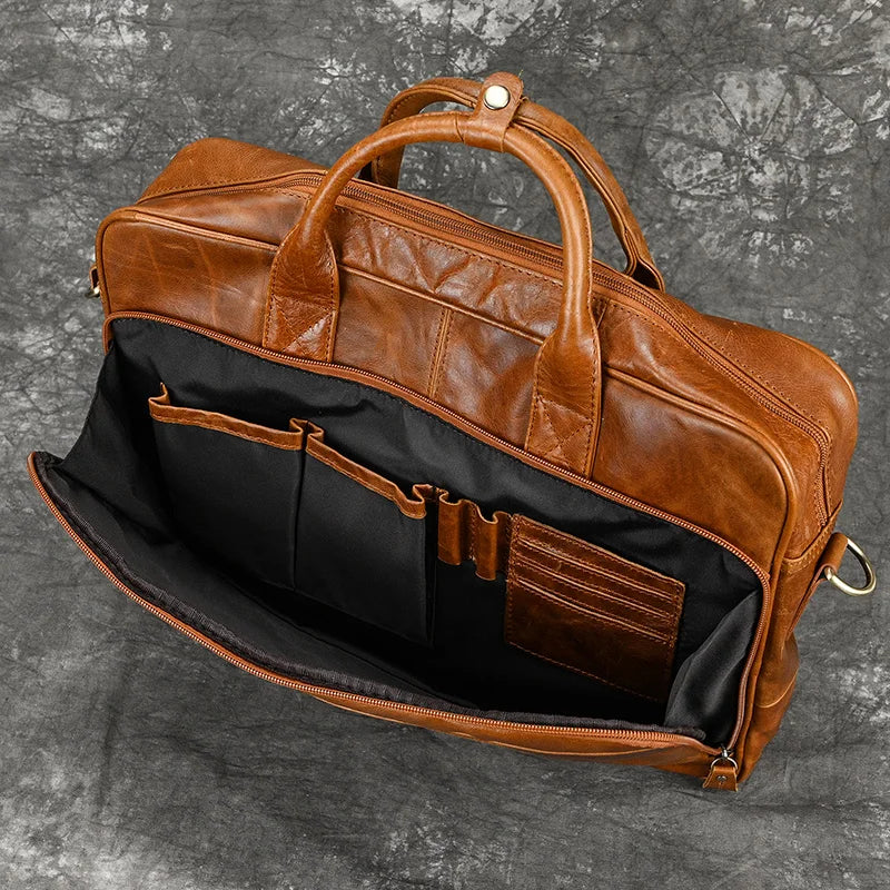 Bolsa Maleta Business Fausto Couro Retrô