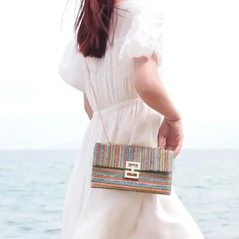 Bolsa de Palha Chic Transversal