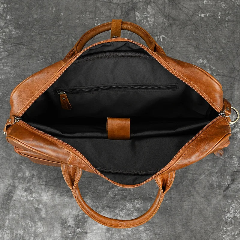 Bolsa Maleta Business Fausto Couro Retrô